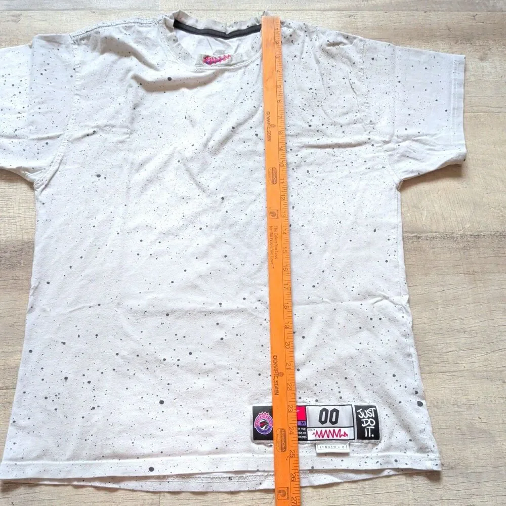 VTg Nike Freestyle Basketball T-Shirt Men Size Small S Gray Paint Splatter